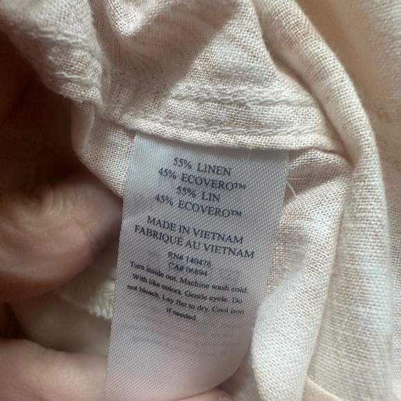 Faherty Gemina Dress in Peach Palms Pattern; Size XS - Picture 10 of 10